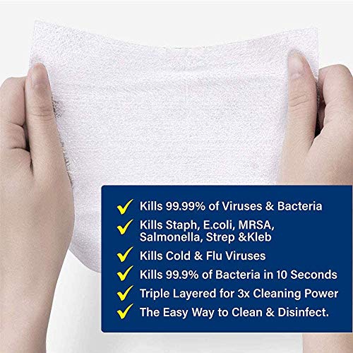 75% Alcohol Wipes Disposable (4 Packs x 10 Wipes) Cleaning Wipes Hand Sanitizer Wipes for Phone, Keyboard, Toy, Refrigerator, Ship from US Warehouse