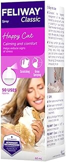 FELIWAY Classic 60ml Spray, comforts cats and helps solve behavioural issues and stress/anxiety in the home and on the move - 60ml