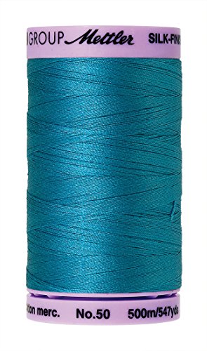 Hilo de algodón Mettler Silk-Finish 547 yd/500 m azul miniatura 1