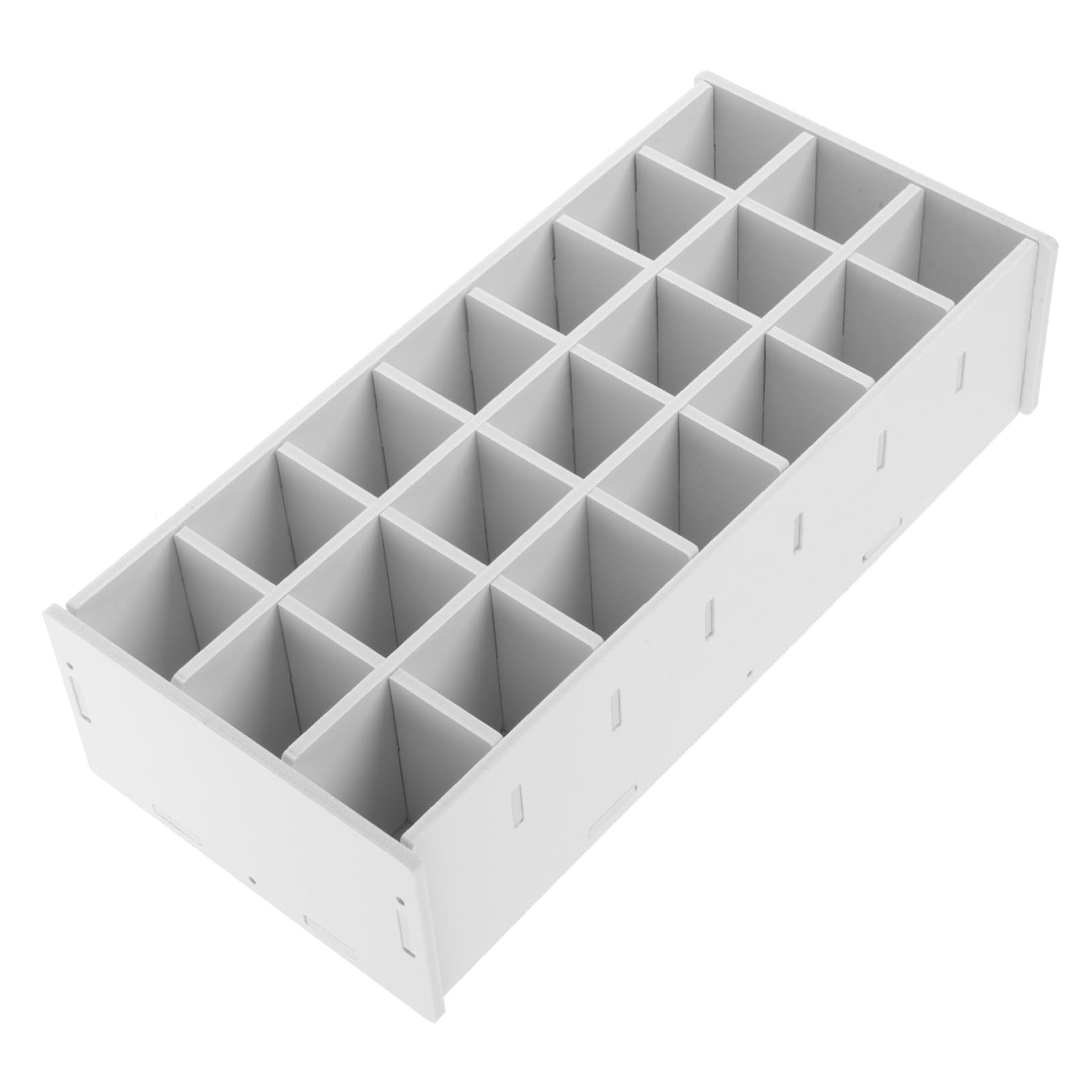 Uonlytech Organizer Storage in Legno Bianco Multi-slot per Pigmenti, Scatola da Tavolo per Vernici per Casa e Scuola, Supporto Compatto per Amanti della Pittura