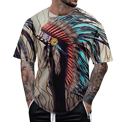 Camiseta de verano vintage Fargo para hombre, cuello redondo, impresión 3D, camiseta de gran tamaño, cuello redondo, suelta, verano, camiseta de moda con gráficos de Los Ángeles, estampado vintage,