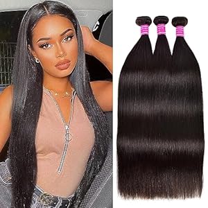 10A Straight Bundles Human Hair 20 22 24 Inch Unprocessed Brazilian Virgin Hair Bundles Straight Hair 3 Bundles Weave Bundles Human Hair Extension