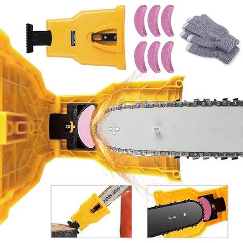 Affûteur portable pour chaîne de tronçonneuse, avec 6 pierres à aiguiser