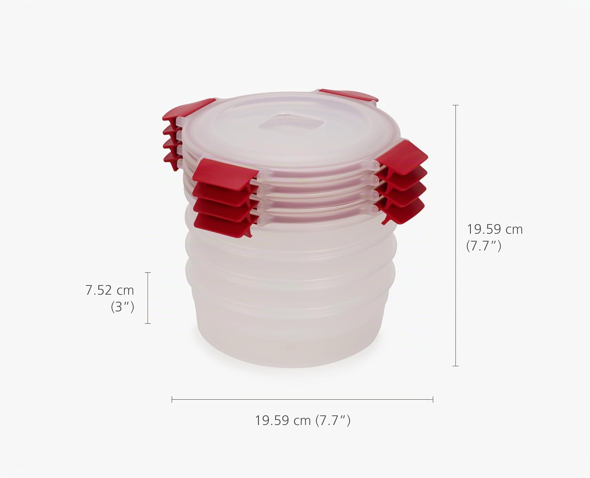 Joseph Joseph Nest Lock, 4 Stück Rund Kunststoff Küche Lebensmittel Lagerung aufbewahrungsbox mit Deckel, auslaufsicher, luftdicht, platzsparend, BPA frei, 1L (Packung mit 2)
