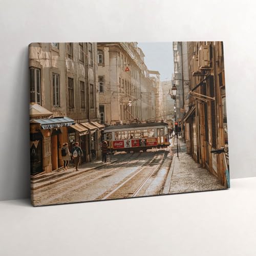 Tableaux 80x60cm de Lisbonne et du tramway pour décoration murale de salon
