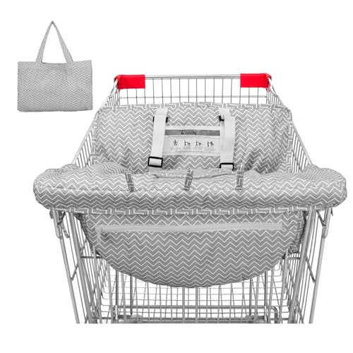 Sillas, Video On Demand TECHVIDA funda para carrito de compra de bebe,2 en 1 funda para silla alta de bebe con cojín para teléfono y bolsillo de almacenamiento, cinturón de...