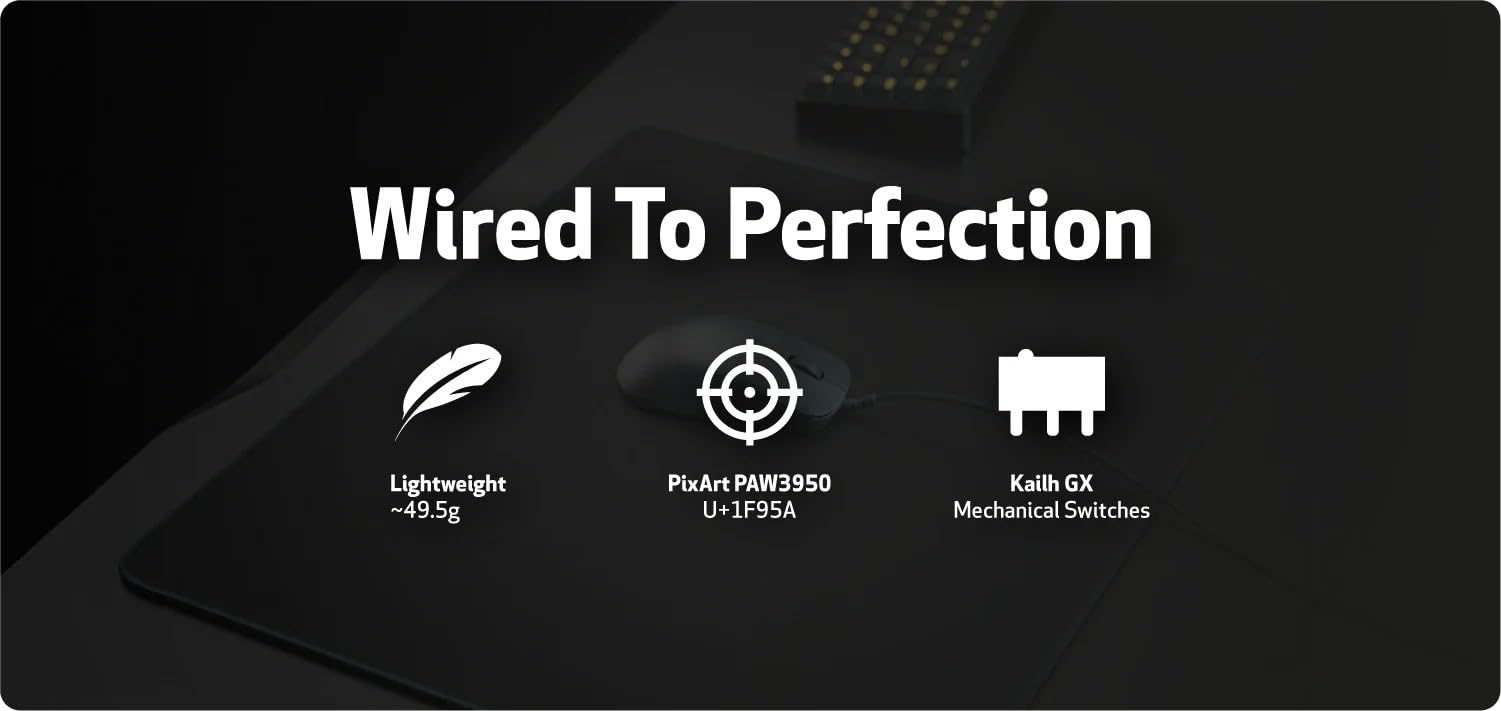 End Game Gear OP1 8K v2 - Ratón para juegos con cable, luz 49,5 g, interruptores principales intercambiables Kailh GX para diestros, sensor óptico PixArt PAW3395U, 30000 DPI, tasa de sondeo de 8000 Hz