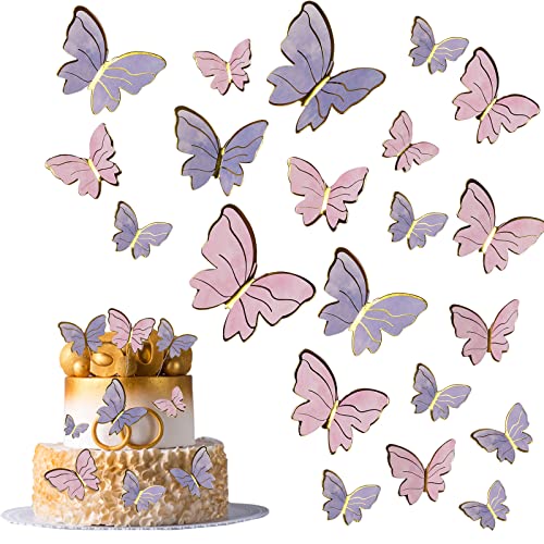 Lot de 40 décorations de gâteau de mariage en forme de papillon pour gâteau d'anniversaire, fête prénatale, anniversaire de mariage Cover