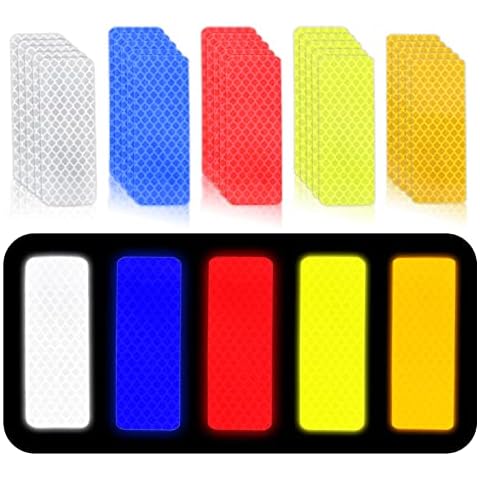 Johiux 30pcs Reflective Running Gear High vis Reflective Tape, Reflective Stickers for Clothing,Bike,Children's School Bag,scooter bag,Scooter Stickers,Reflectors for Walking,Cycling Cover