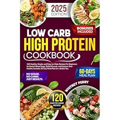 Low-Carb High-Protein Cookbook Audiolibro Por Whitney Perry arte de portada