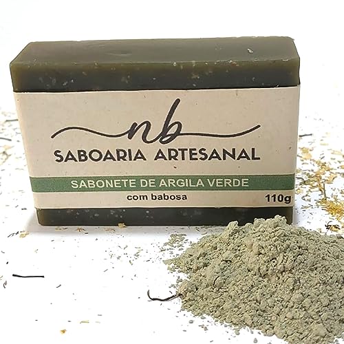 Sabonete Argila Verde Artesanal Antiolesidade Minimiza Poros Dilatados