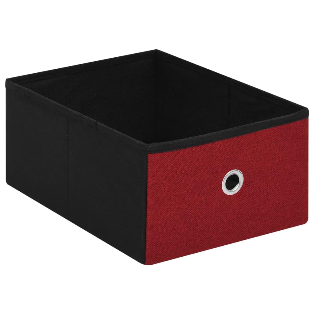 Składana ławka do przechowywania Wino Czerwone 76 x 38 x 38 cm MDF Faux Len
