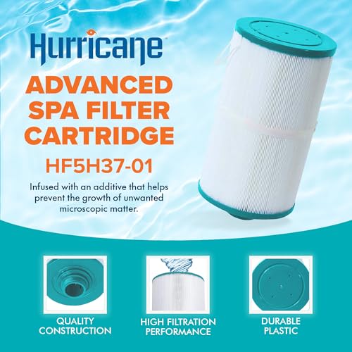 Hurricane Filters - 2 Pack HF5H37-02 Advanced Spa Filter Cartridge - USA Made Replacement for Pleatco PFF42TC-P4, Unicel 5CH-37, Filbur FC-2402, Watkins 303279, 78460