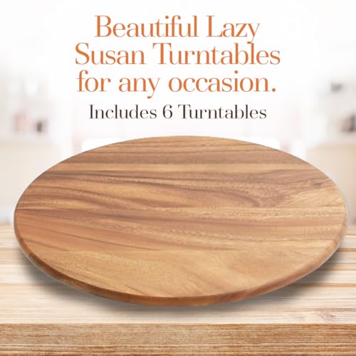Image of Woodard & Charles Round Lazy Susan Turntable with Stainless Steel Ball Bearing Mechanism - ★★Pack of 6★★