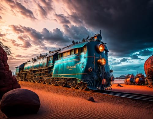 Train Huang paysage original SERENDIPITP affiche toile 58 x 90 cm