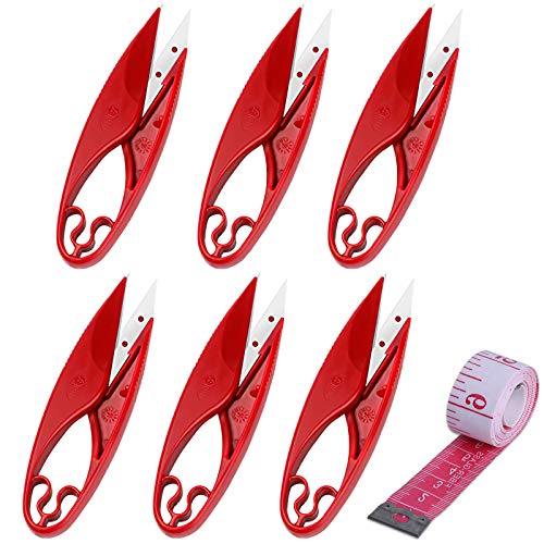UCEC Sewing Scissors, 2021 Newest Thread Snips, 6PCS Yarn Thread Cutter Trimming Clippers for Tailors Quilting Embroidery, Mini Little Thread Snips Nipper for Arts, Crafts, and DIY Projects