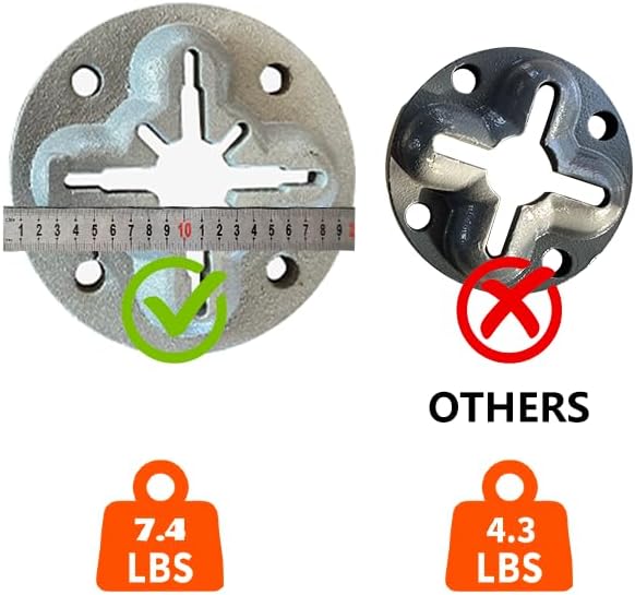 KATOOL Auto Body Floor Anchor Pot Set DIY 7 Ton Hold Chain Slots In Ground Slot
