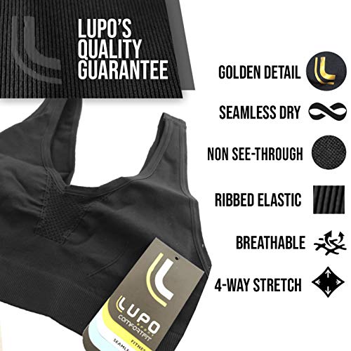 Sutiã esportivo TOP, Lupo, Feminino, Preta, GG