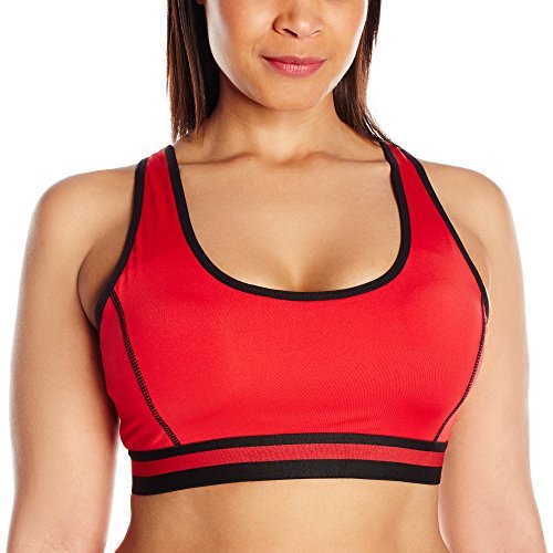 Flex Women's Plus-Size Wirefree Push-Up Sport Bra with Mesh Racerback