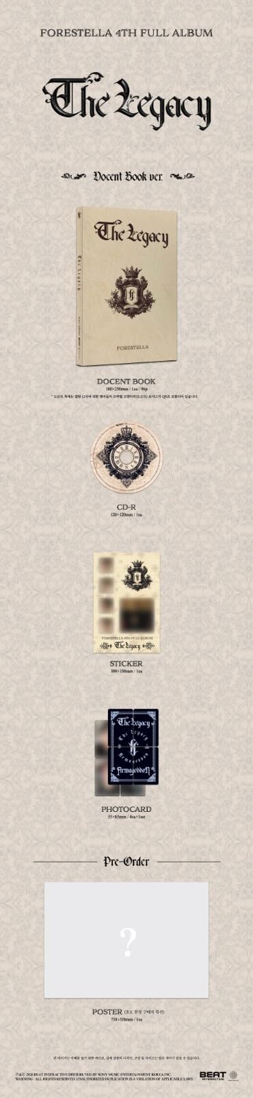 Forestella Album - THE LEGACY Docent Book Ver.+Pre Order Benefits+BolsVos Exclusive Idol-Inspired Giveaways Package