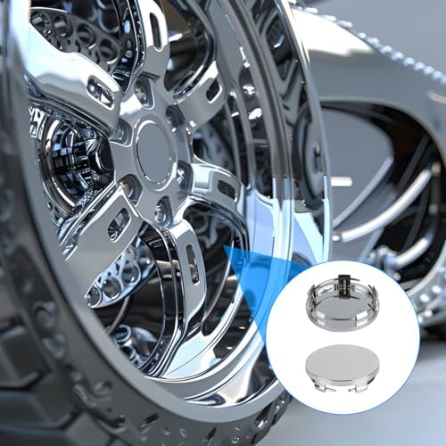 4 Coprimozzi In ABS Per Hyundai Ix35 (TL) 3ª Generazione 2016-presente – Diametro 60/56 Mm, Antiruggine E Antipolvere, Facili Da Installare, Argento