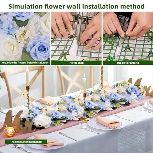 Takywep 6Pcs Artificial Peony Flower Garland – Silk Faux Floral Runner with Purple Blooms for Wedding Table, Wall, Stairs, Party Decoration & Romantic Backdrop by Takywep - Used condition - Image 6
