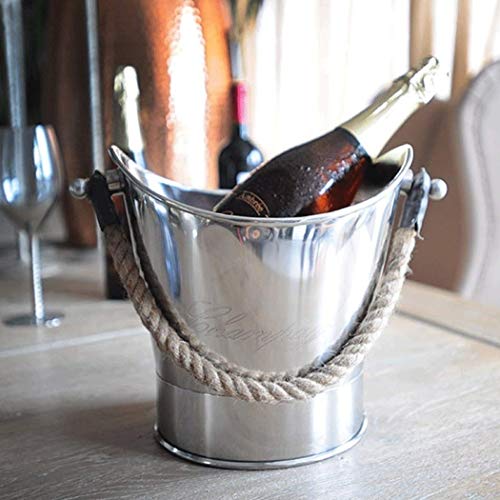 Cubo de hielo de acero inoxidable portátil para mantener bebidas frías 7