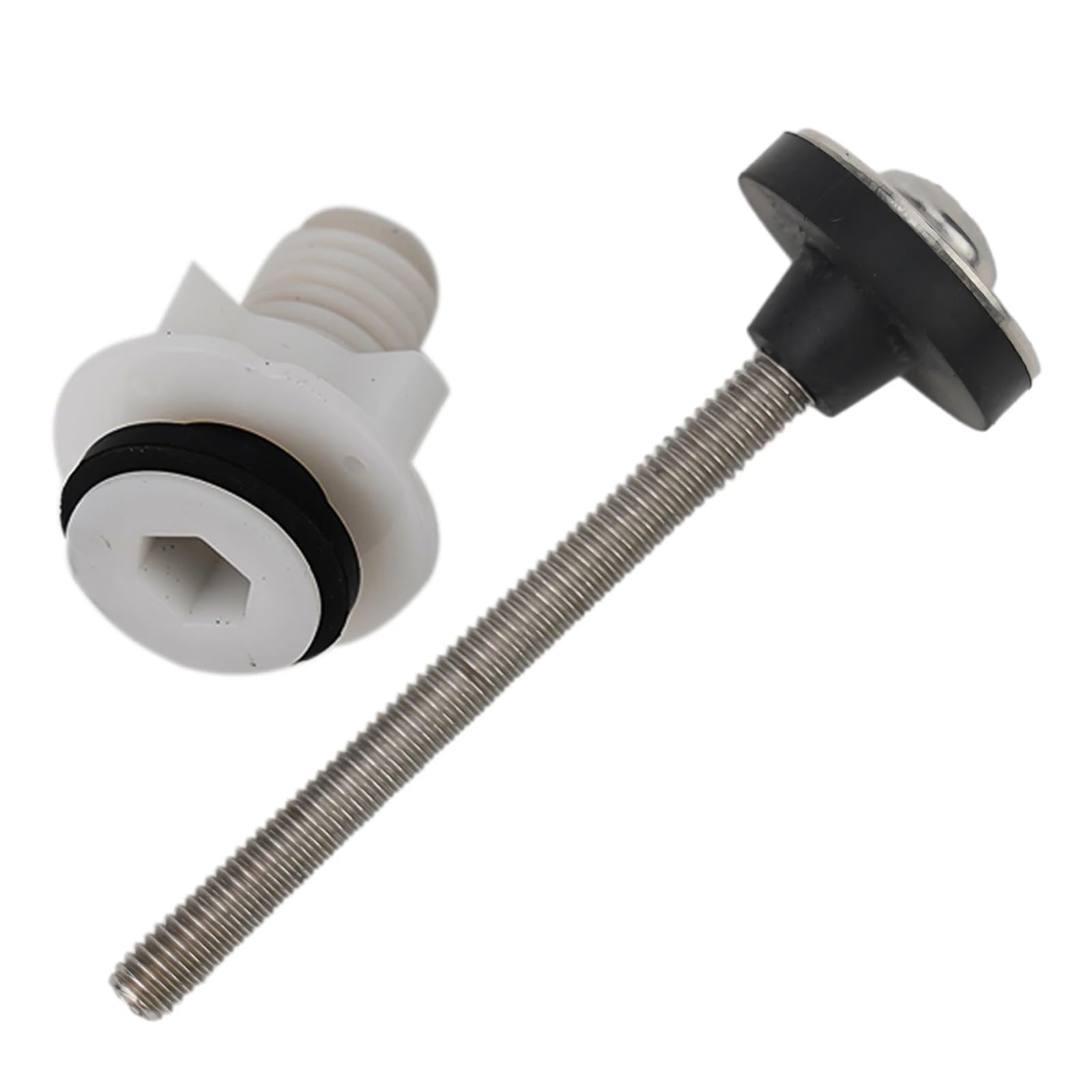Vis de fixation réservoir WC M6 kit complet avec écrous de blocage étanches