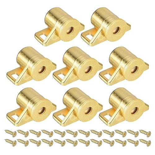 uxcell 8 Set Magnetic Cabinet Door Catch Zinc Alloy Magnet Cabinet Latch Closure Hardware for Kitchen Cupboard Closet Furniture Doors, Gold