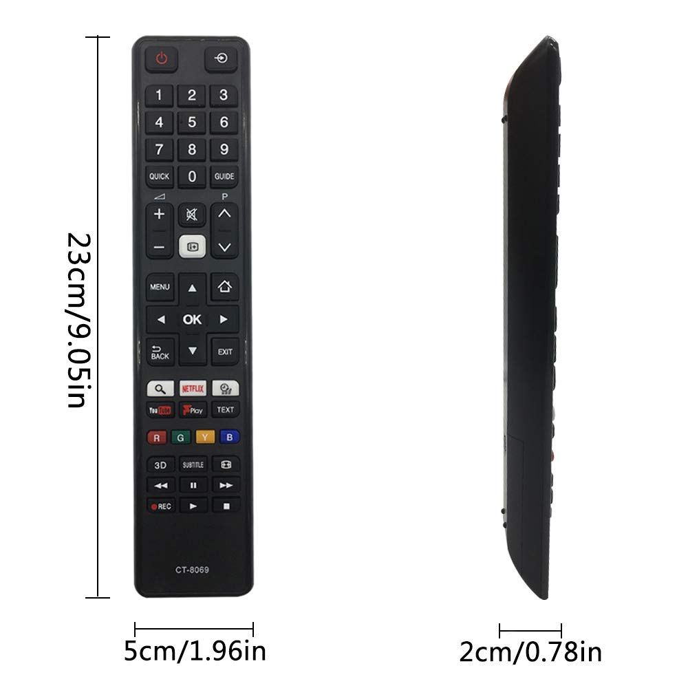 Replacement TOSHIBA Remote Control for Toshiba LCD LED Smart TV - No Setup Needed, Black - Image 3
