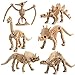 WedFeir 24pcs Dinosaur Fossil Skeletons, 3.7 Inch Assorted Figures Dino Bones, Educational Gift for Science Play, Dino Sand Dig, Party Favor & Decorations.