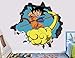 DCJ® Naklejki ścienne Goku Smashing Naklejka ścienna 3D Naklejka dekoracyjna winylowa Anime