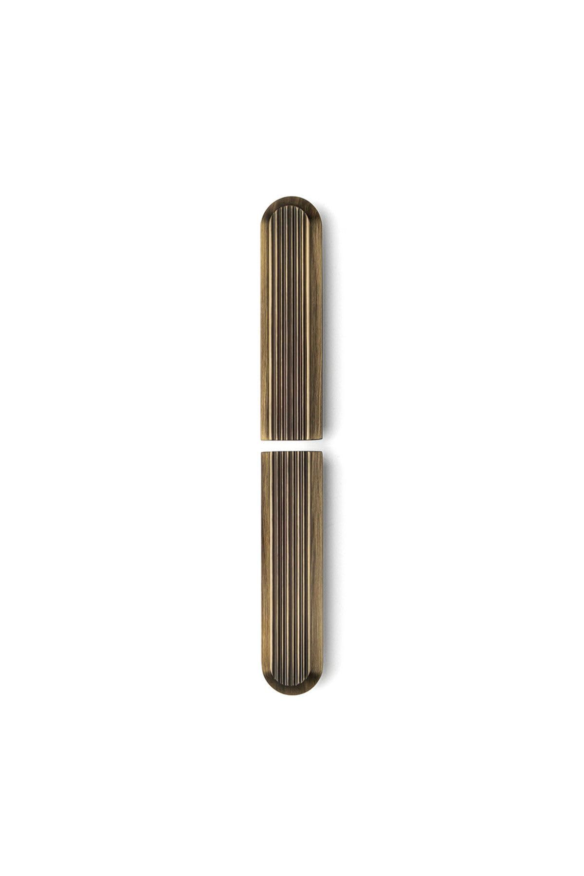 System 9022 Line-Çizgili Kulp Antik Renk Tek Adet 224 Mm Antik Tek Ebat Ssy9022 0224 Abm