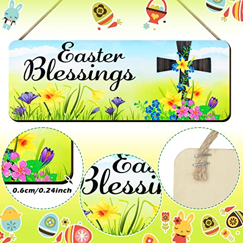 Yookeer-2-Pcs-138-X-5-Inch-Easter-Door-Sign-He-is-Risen-Hanging-Decor-for-Farmhouse-Front-Porch-Wall-Decor Yookeer 2 Pcs 138 X 5 Inch Easter Door Sign He is Risen Hanging Decor for Farmhouse Front Porch Wall Decor