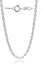 SilverAmber Jewellery - Made in Italy - 925 Sterling Silver 1.7 MM Rope Chain with an anti-tarnish coating - GCH013