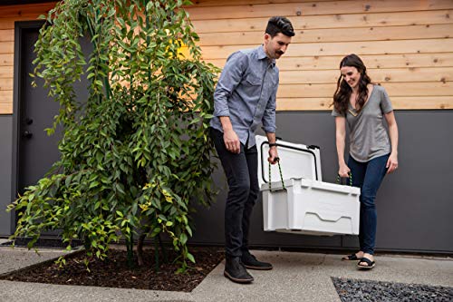 Cascade Mountain Tech Rotomolded Cooler - Heavy Duty For Camping, Fishing, Tailgating, Barbeques, And Outdoor Activities - 45 Quart, White #TOP4