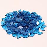 Mosaic Tiles for Crafts Assorted Color Glass Glitter Mosaic Supplies Pieces Bulk Square Rhombus 1x1