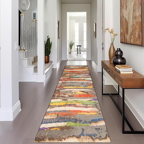 HOKXUAN Tapis Salle de Bain Tapis Couloir 40 x 310 cm Antidérapant et Lavable Paillasson Antidérapant, Tapis de Sol, Tapis Devant Évier Nombreuses Tailles pour Cuisine Chambre, I