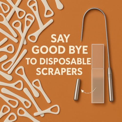 Stainless Steel Tongue Scraper – 2 Pack U-Shaped Metal Tongue Cleaner for Adults & Kids | Oral Hygiene Tool for Fresh Breath | Rustproof Tongue Scrapers with Travel Cases by Revyve - Image 4