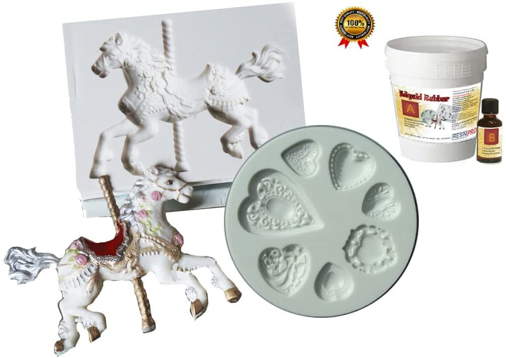 Resin Pro Liquid Mold: Silicona líquida para moldes (3,15Kg) creación de moldes para epoxi, poliuretano, cera, jabón, yeso, cemento - dureza 20 Shores - 100% Made in Italy