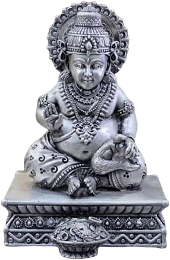 Statue Kuber en argent religion hindoue, le cadeau sacré pour Diwali et mariages