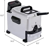 Vista 8 de T-fal Compact EZ Clean Stainless Steel Deep Fryer with Basket for Home Use, 1.8 Liter Oil and 1.7 Pound Food Capacity, 1200 Watts, Easy Clean Temp