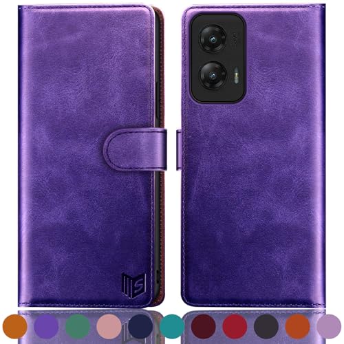 Coque Moto G Stylus 5G 2024 anti-piratage avec blocage RFID et compartiment carte bancaire