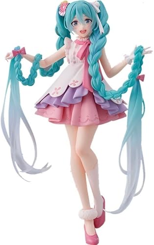 FOUONTOS Miku Figure Lovely Wonderland Miku Model Action FigurePrize Figures Anime Action Figures 7.5(inch), Multicolor