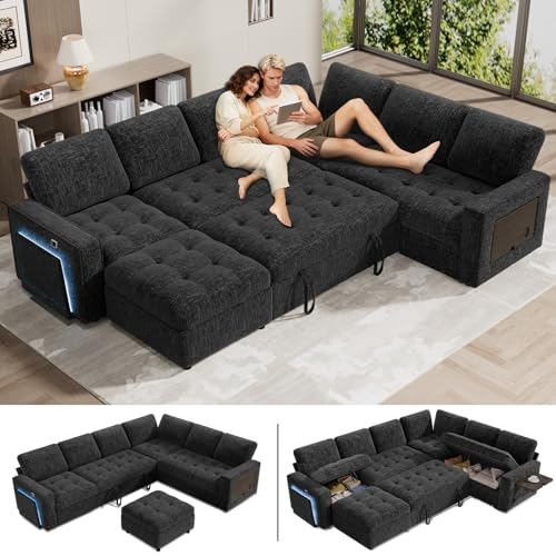 WEUP 7-Seat L Shaped Sleeper Sofa
