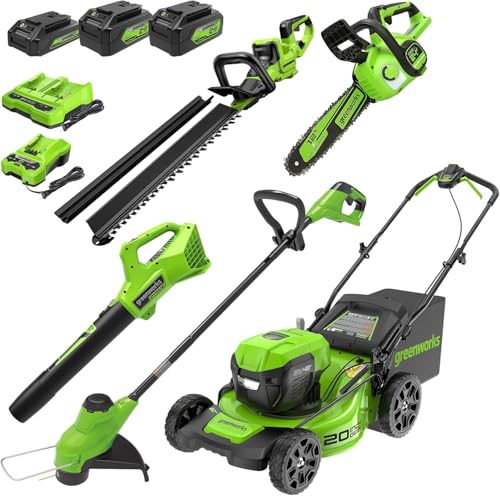 Greenworks 48V 5-Piece Garden Tool Set image