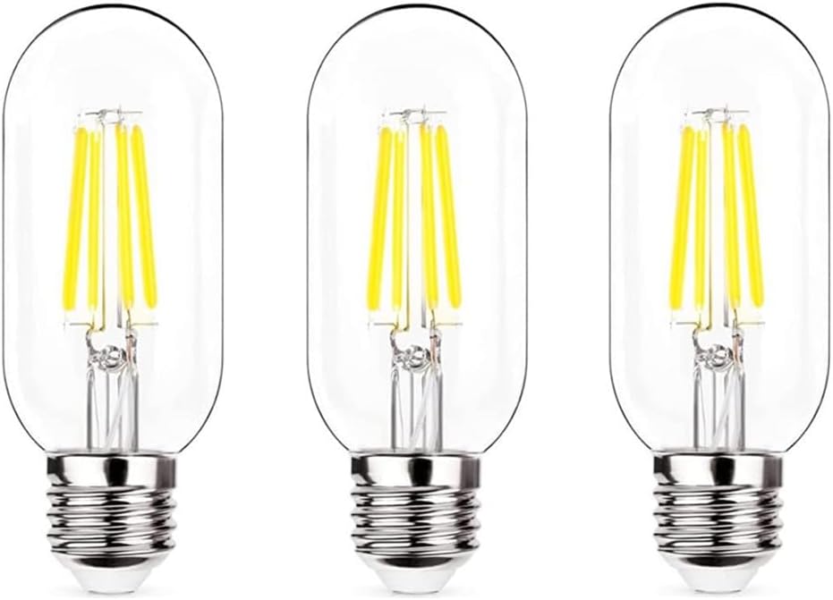 E26 LED Light Bulb 4W,Equivalent 40W,E26 Tubular Light Bulb Non Dimmable 2700K Warm White,Antique Clear Edison Filament Bulb,Pack of 12