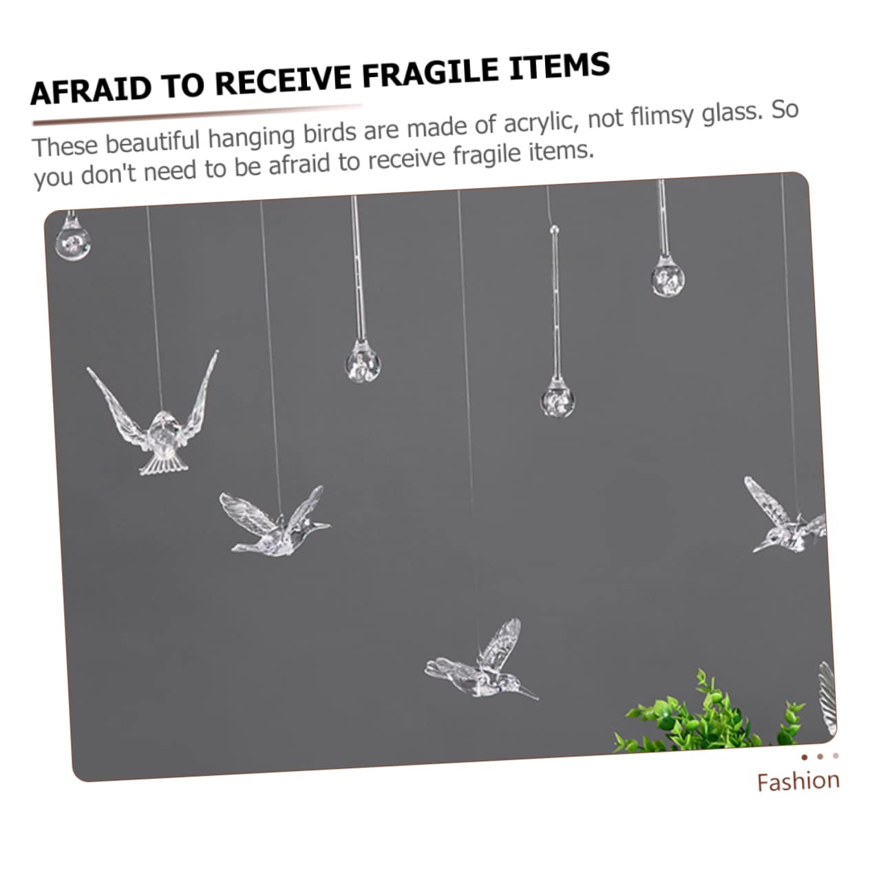 Didiseaon 20pezzi Decorazioni Appese Di Uccelli Colibrì Trasparente Per Matrimonio e Feste Ornamenti Per Soffitti e Decorazioni Da Interni