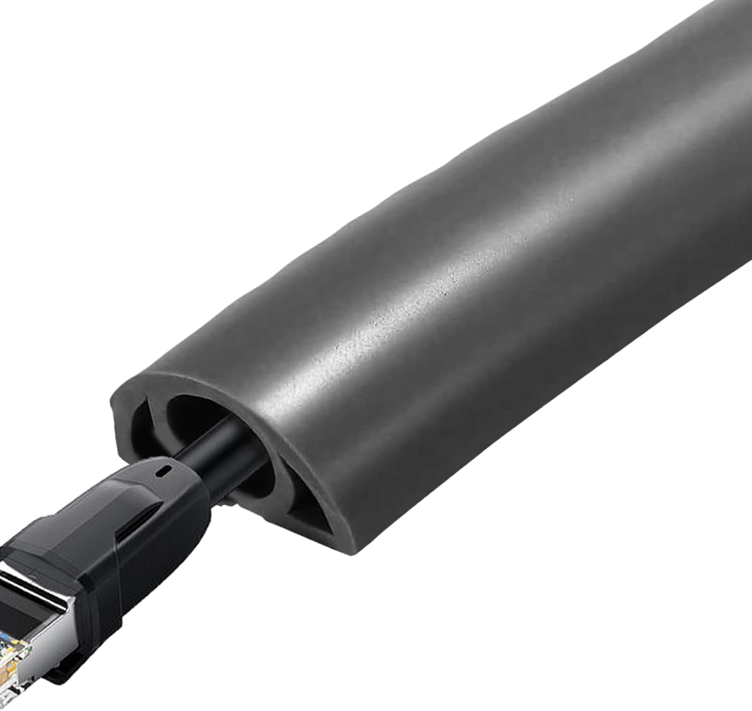 Cord Protector Floor | Soft Wire Floor Covers for Cords, PVC Flexible Wire Duct | Self-Adhesive Cord Hider for Household Cable Management, Insulated Safety Guard