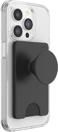PopSockets Adhesive Phone Wallet with Grip- Black